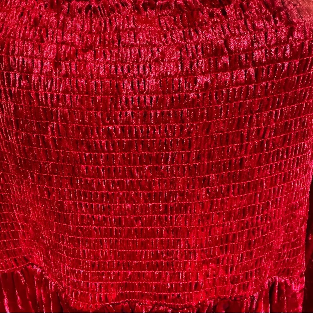 Bar III NWT Red Velvet Midi Dress - Picture 6 of 10